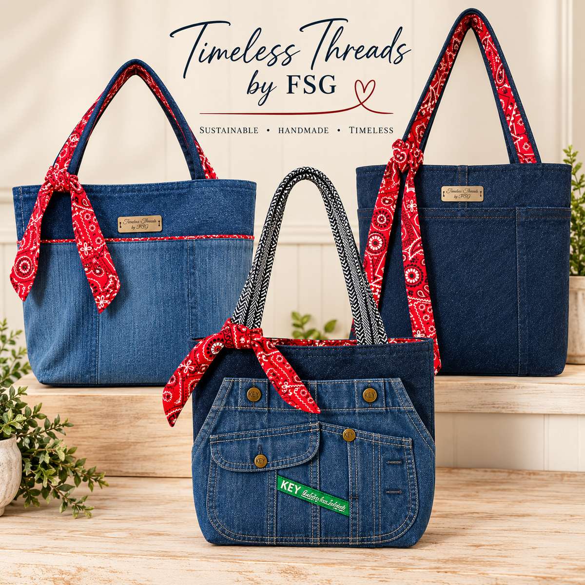 Upcycled Denim Bags - Handmade with Purpose & Style