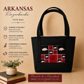 Arkansas Razorbacks Black Canvas Tote