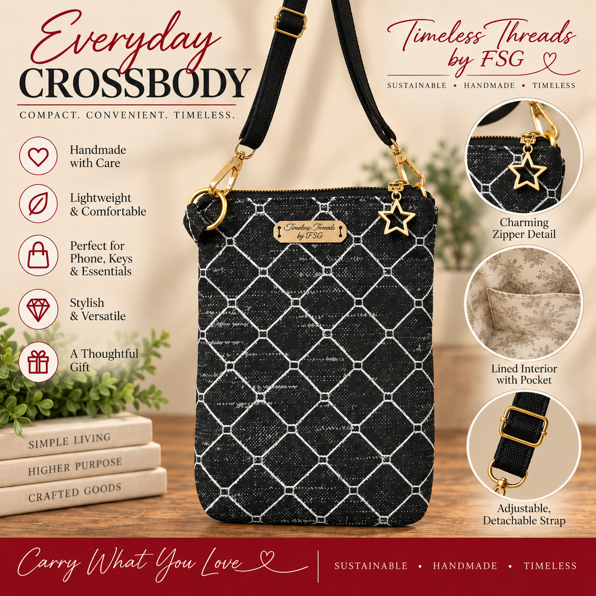 Arkansas Razorbacks Crossbody Bag – Handmade Game Day Purse